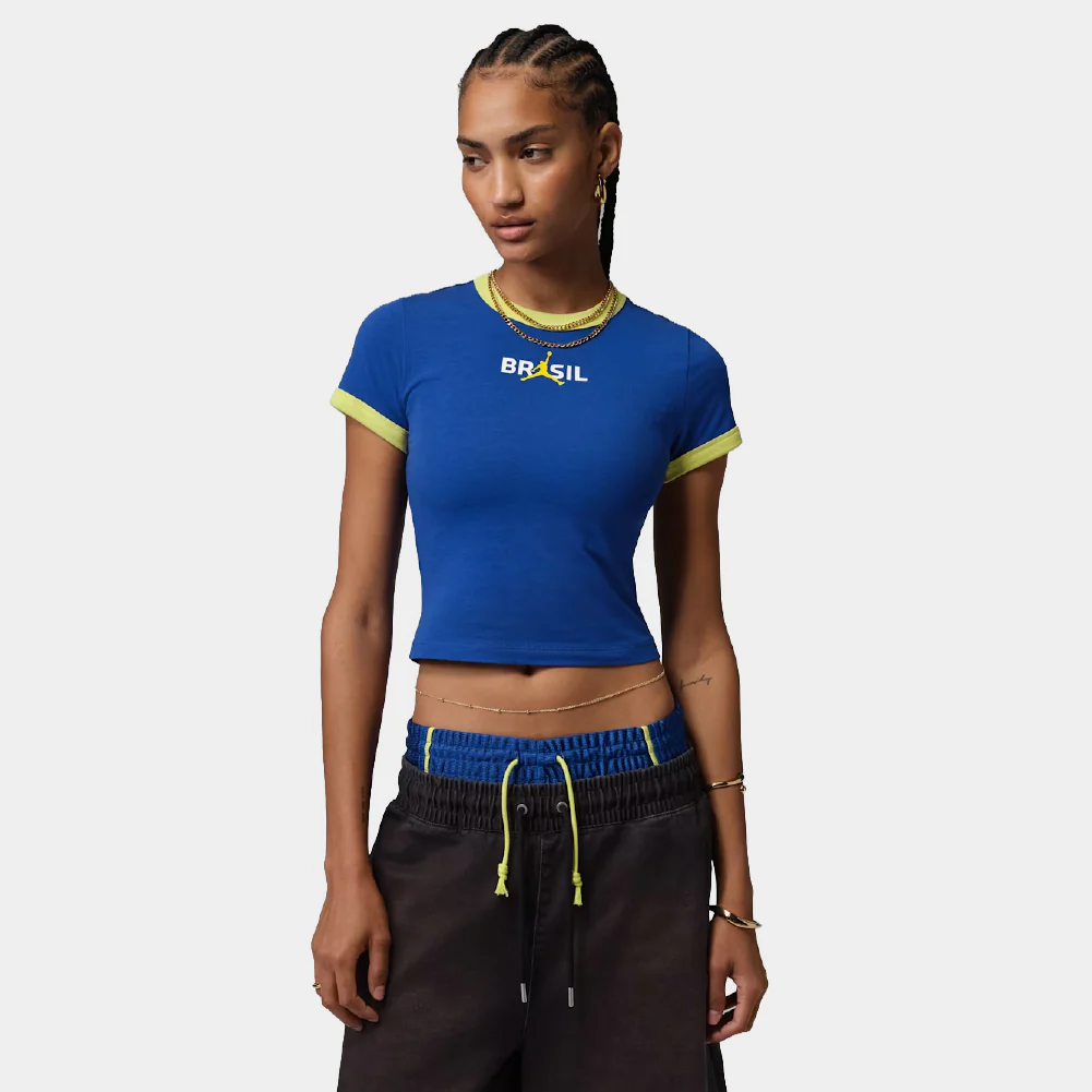 Brasil Futebol x Jordan Graphic Crew Neck Top - Image 5