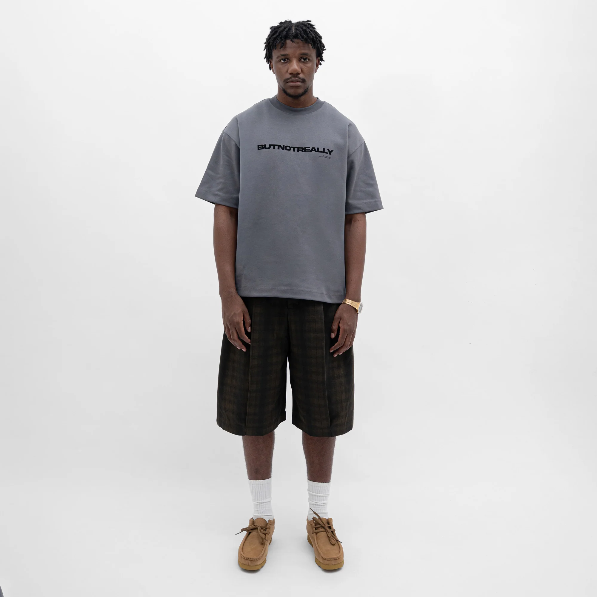 ButNotReally™ Cotton Wide Fit Pleated Half Pants - Image 2