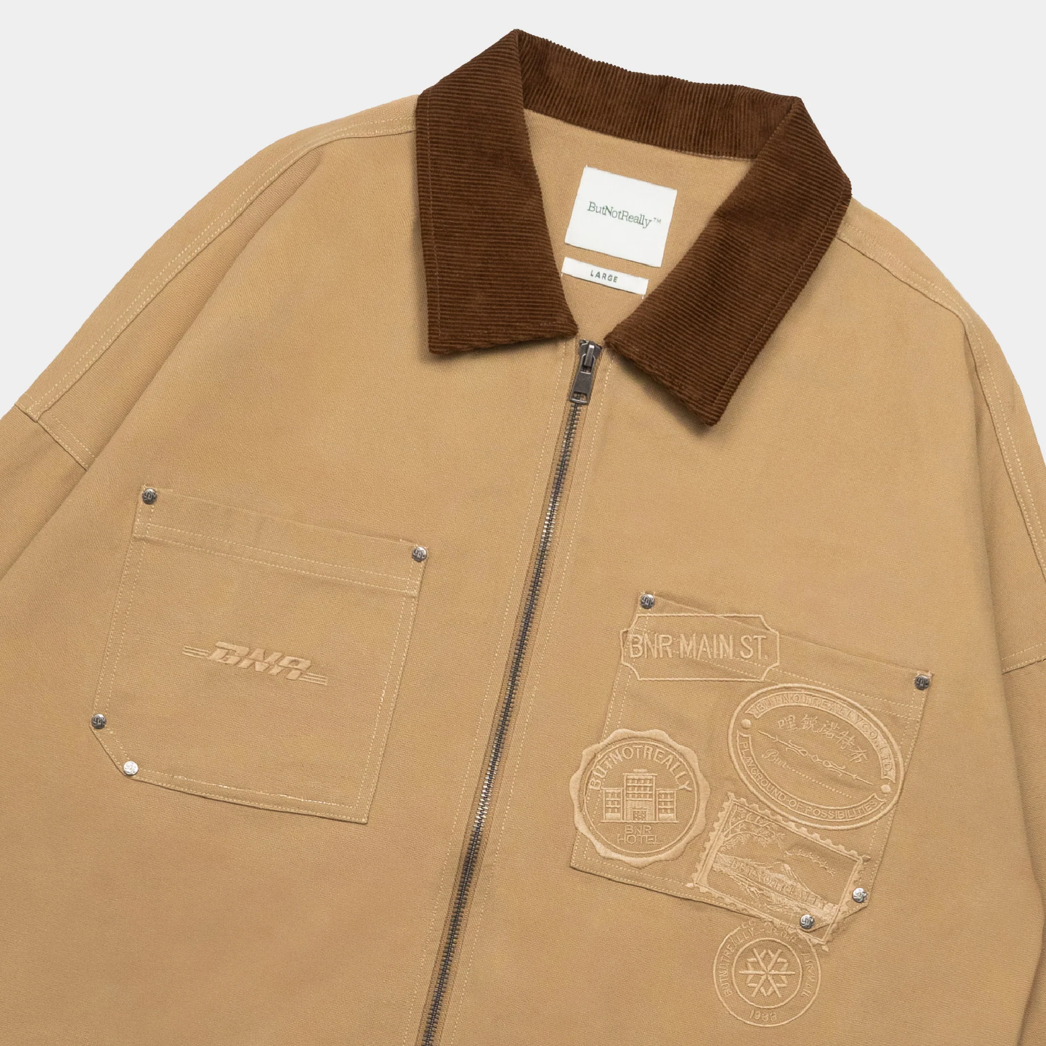 ButNotReally™ Graphic Cotton Boxy Cropped Jacket - Image 4