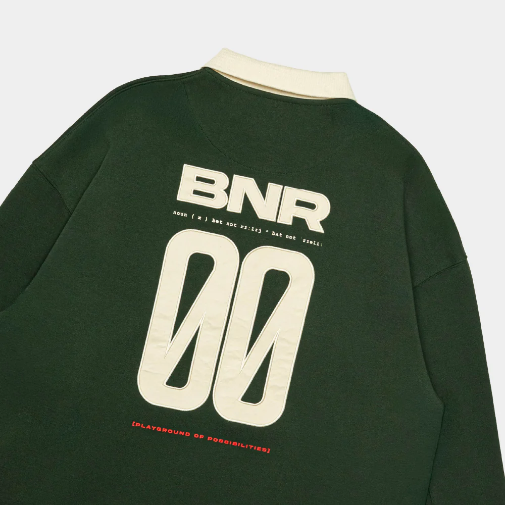 ButNotReally™ Graphic Interlock Long Sleeves Polo Tee - Image 5