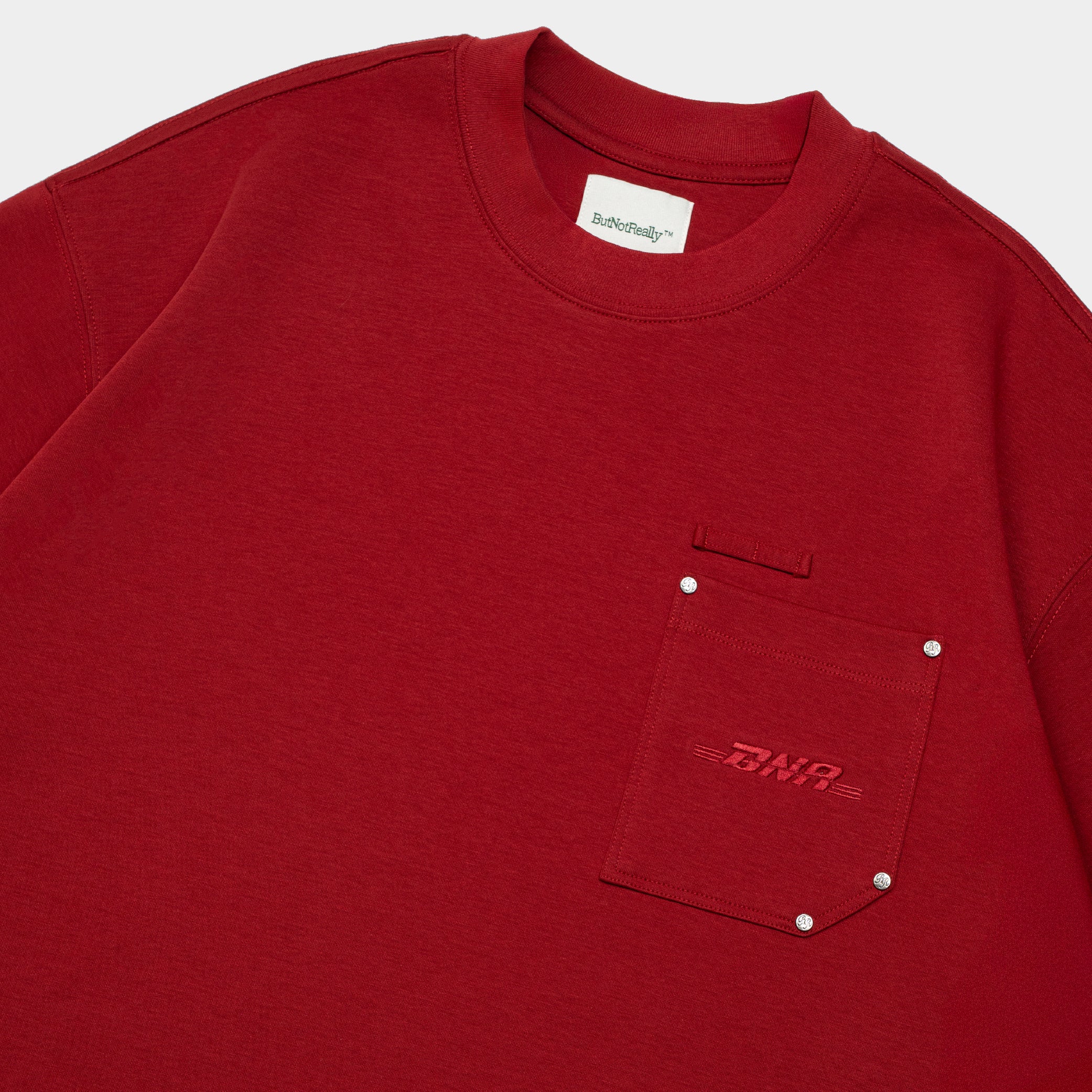 ButNotReally™ Graphic Interlock Oversized Pocket Tee - Image 4