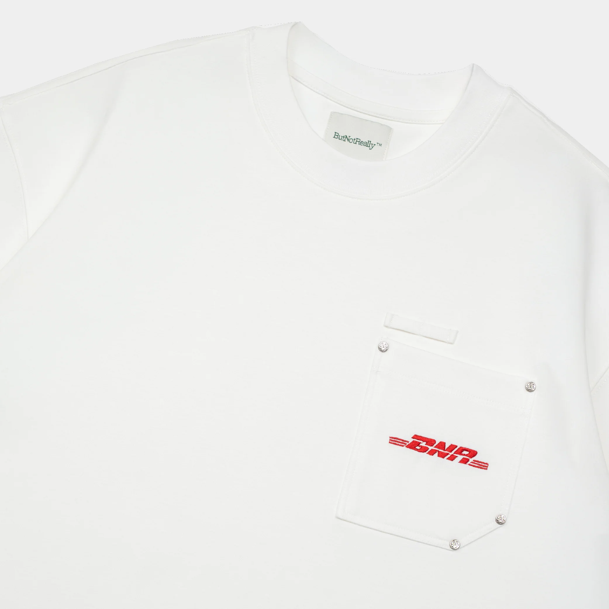 ButNotReally™ Graphic Interlock Oversized Pocket Tee - Image 4