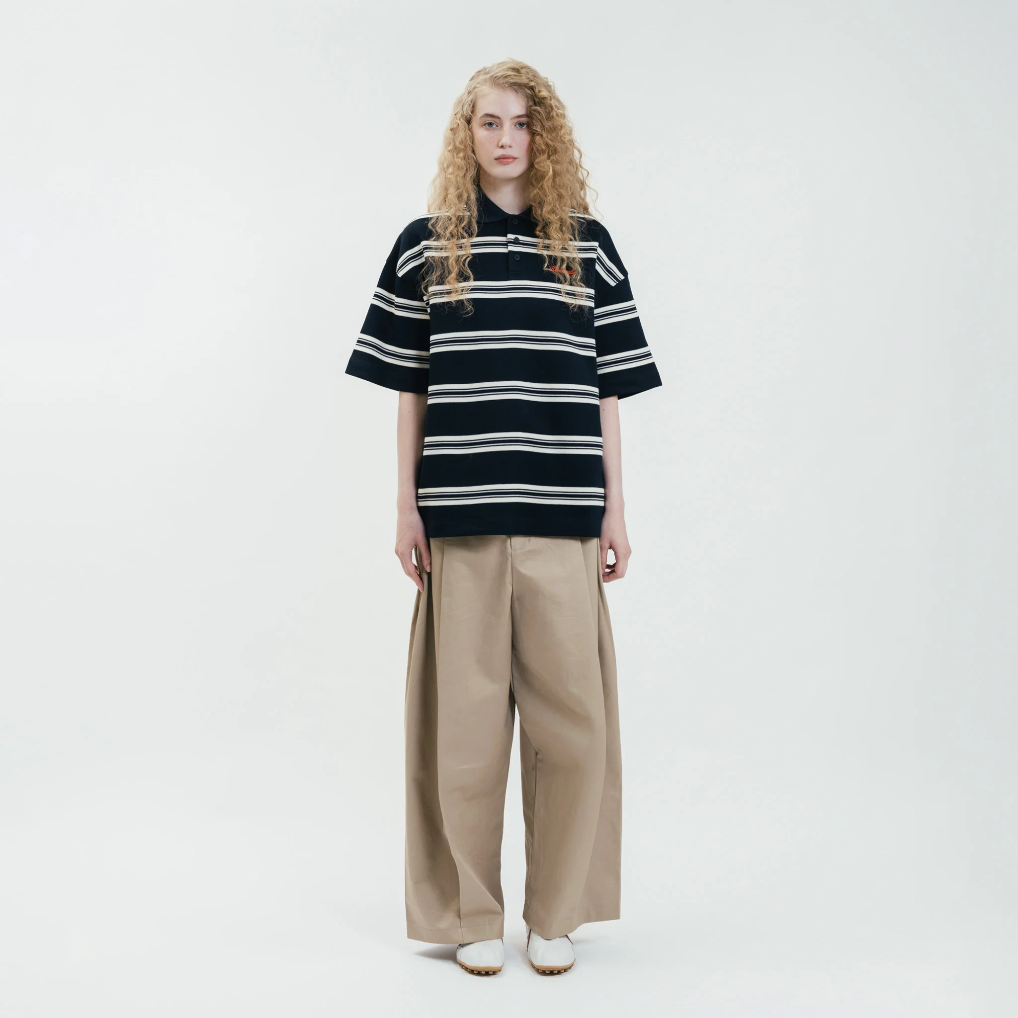 ButNotReally™ Interlock Stripes Polo Tee - Image 2