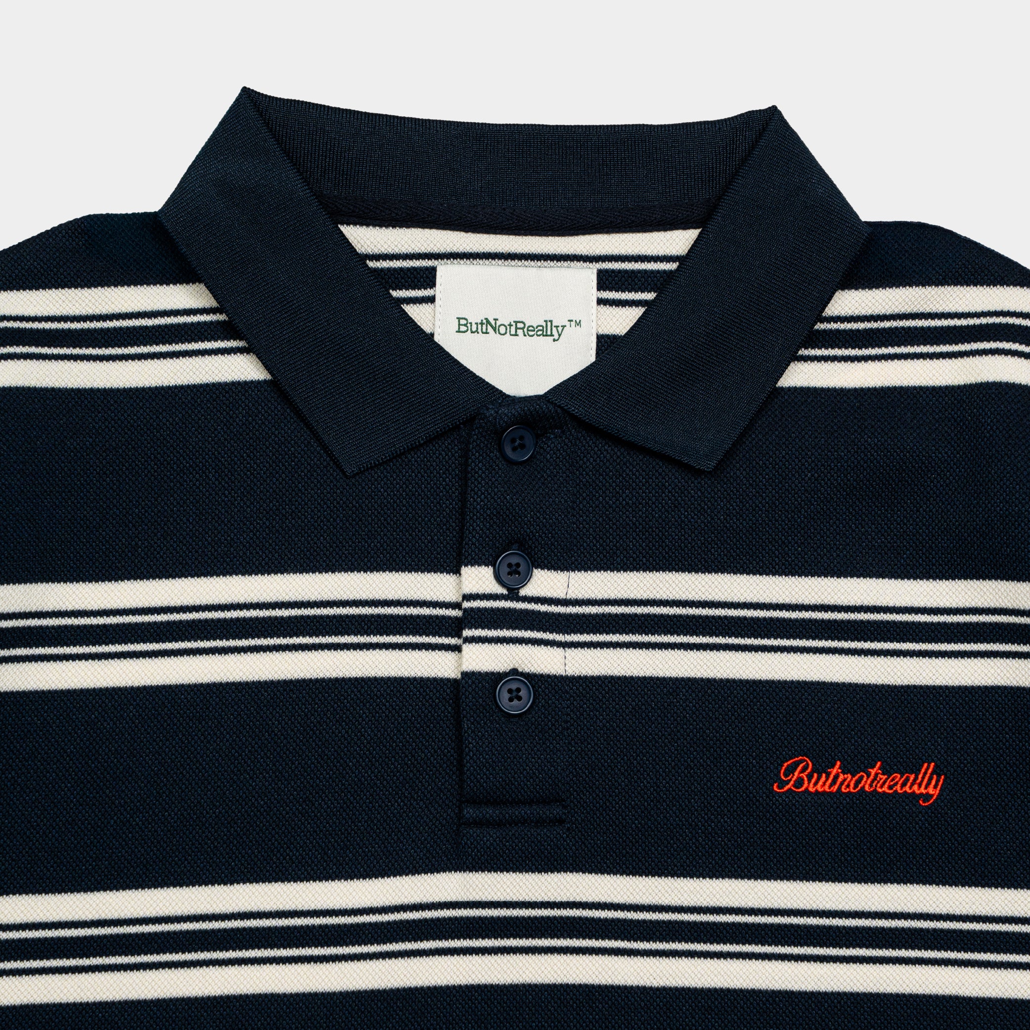 ButNotReally™ Interlock Stripes Polo Tee - Image 5