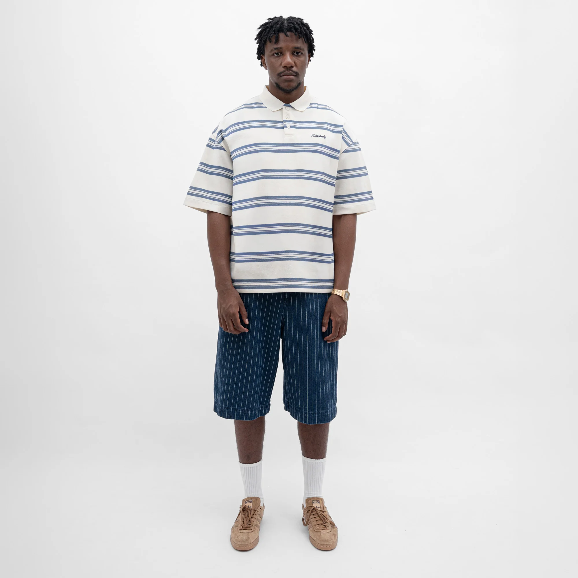 ButNotReally™ Interlock Stripes Polo Tee - Image 2