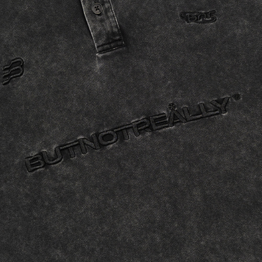 ButNotReally™ Stone-Washed Cotton Oversized Polo Tee - Image 8