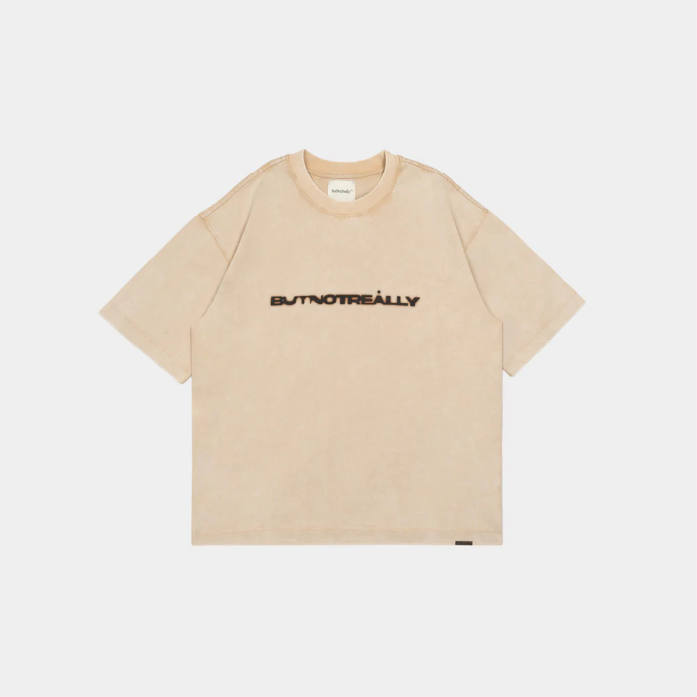 ButNotReally™ Stone-Washed Graphic Cotton Oversized Tee