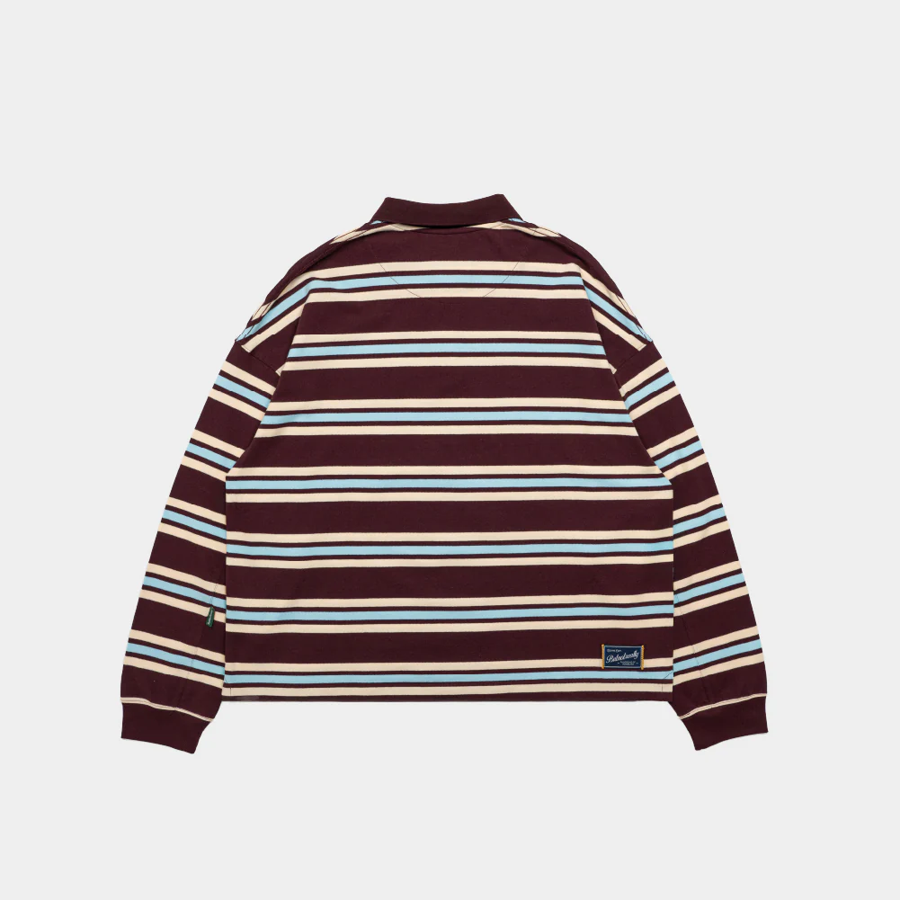 ButNotReally™ Stripes Cotton Long Sleeves Polo Tee - Image 3