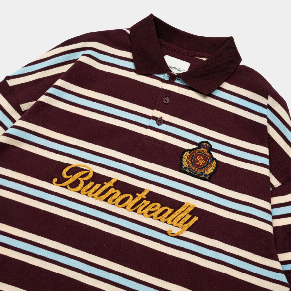 ButNotReally™ Stripes Cotton Long Sleeves Polo Tee - Image 4