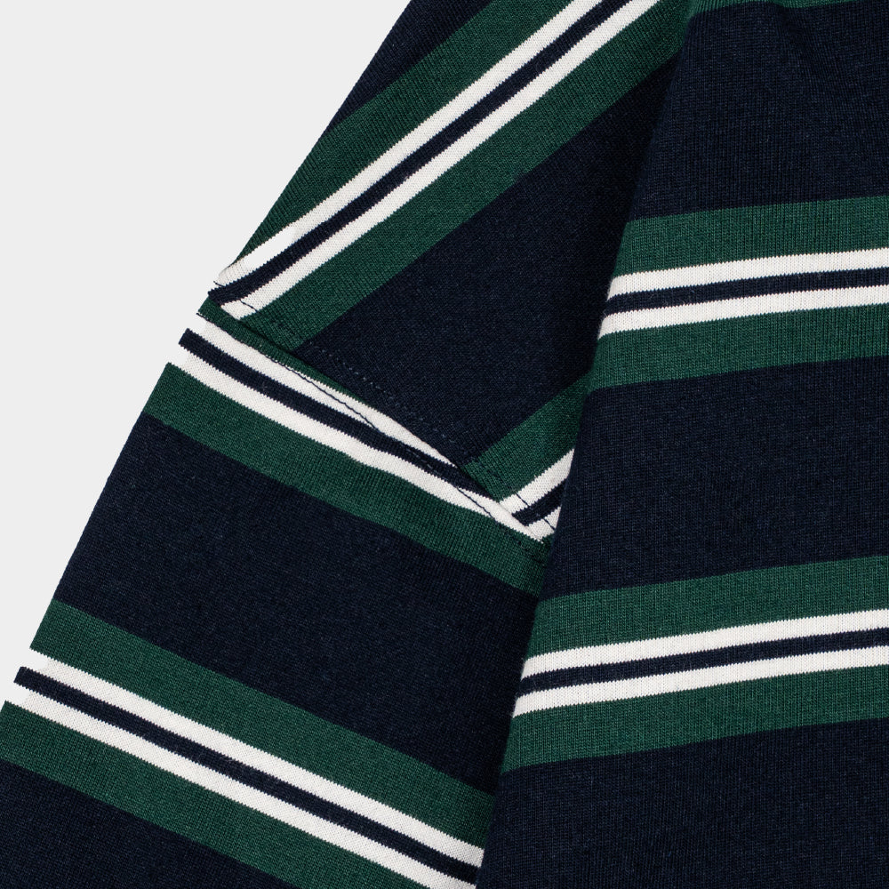 ButNotReally™ Stripes Interlock Long Sleeves Polo Tee - Image 4
