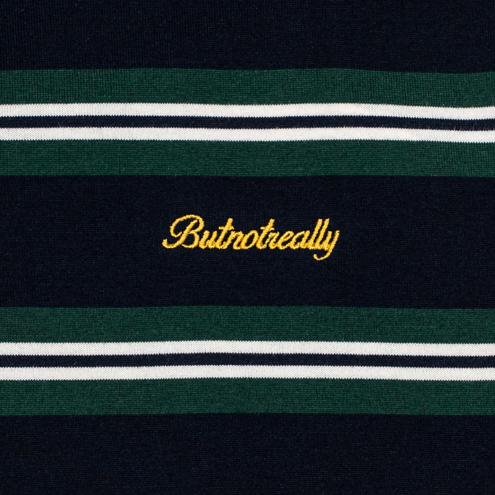 ButNotReally™ Stripes Interlock Long Sleeves Polo Tee - Image 5