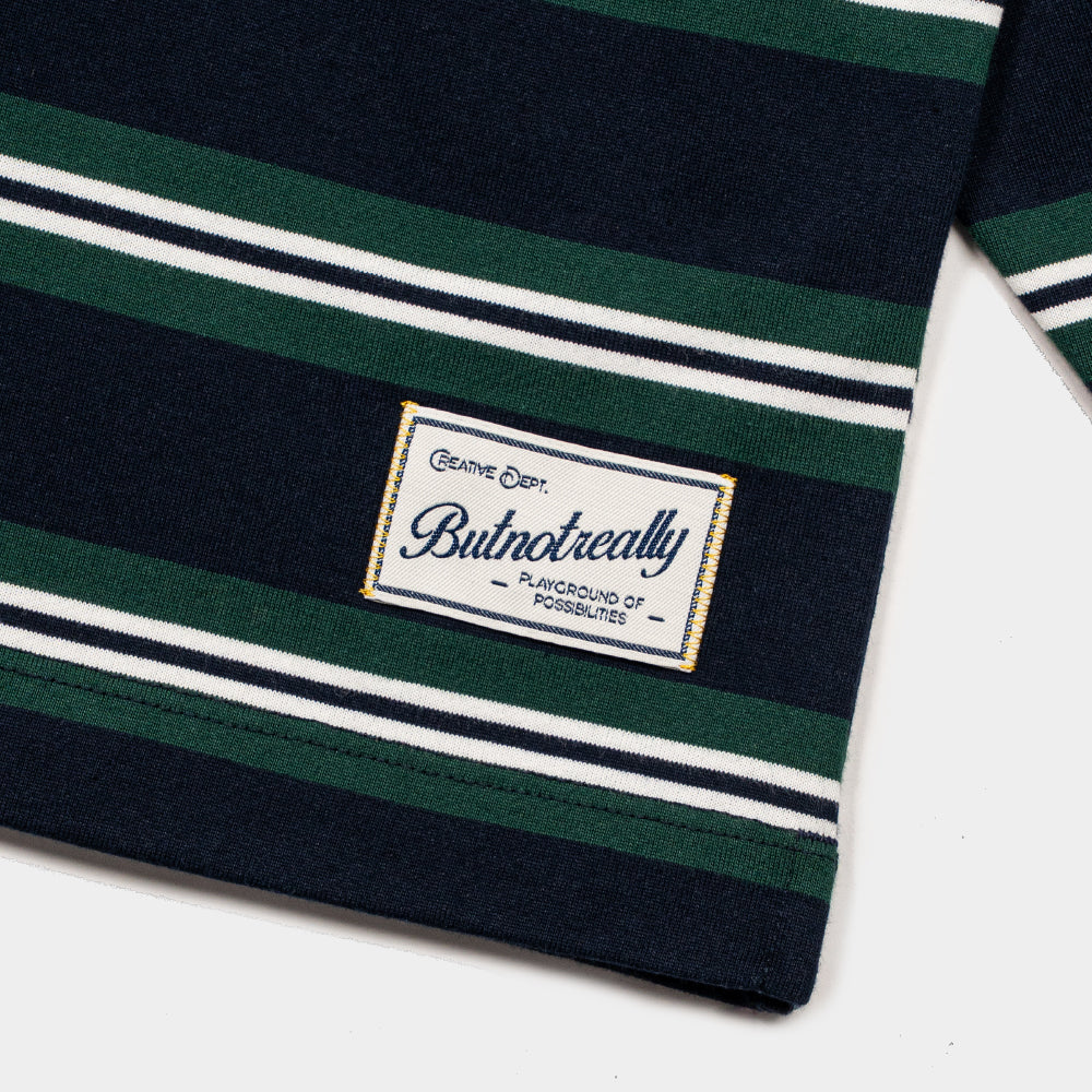 ButNotReally™ Stripes Interlock Long Sleeves Polo Tee - Image 6