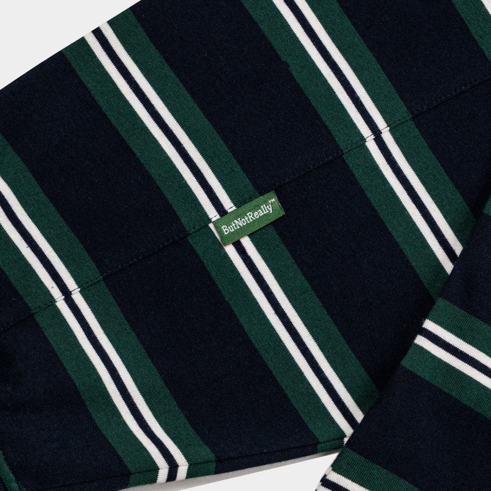 ButNotReally™ Stripes Interlock Long Sleeves Polo Tee - Image 7