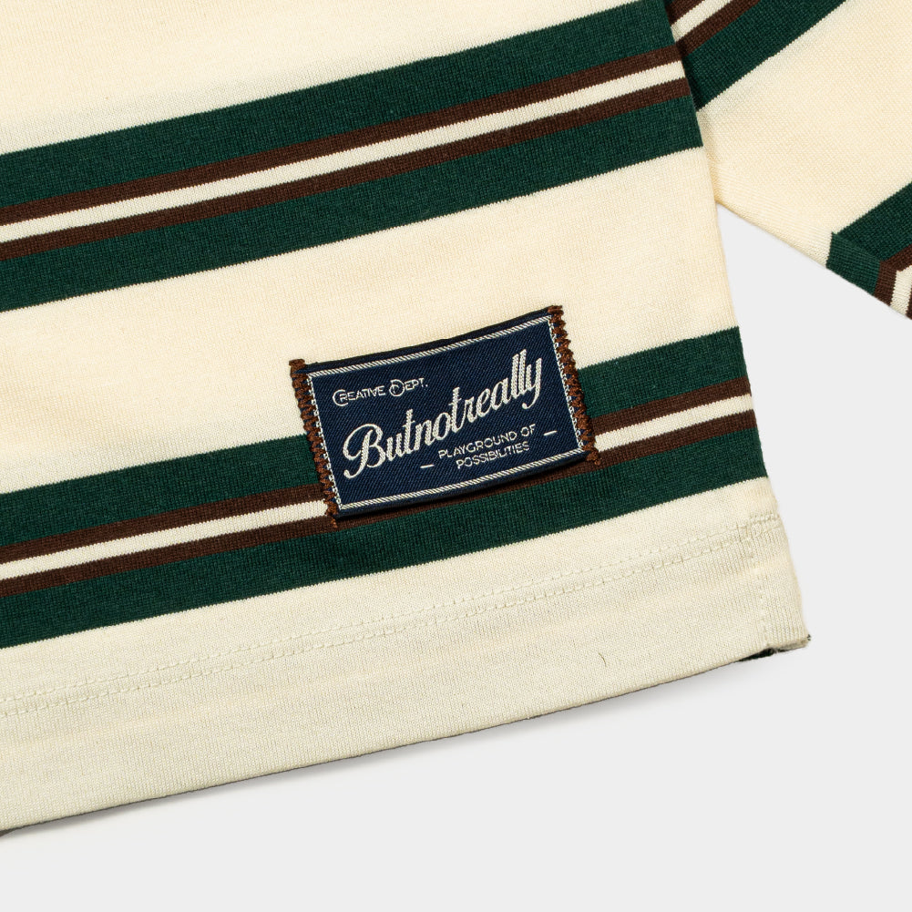 ButNotReally™ Stripes Interlock Long Sleeves Polo Tee - Image 4
