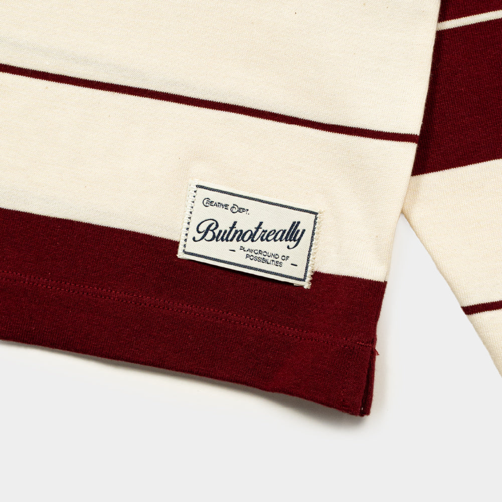 ButNotReally™ Stripes Interlock Long Sleeves Polo Tee - Image 4