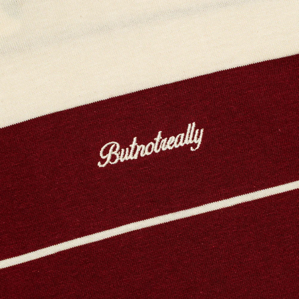 ButNotReally™ Stripes Interlock Long Sleeves Polo Tee - Image 5